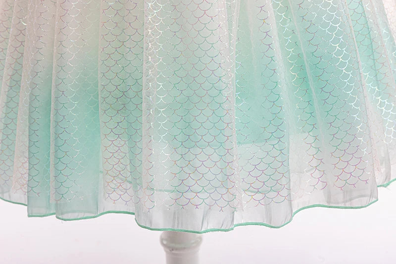 Kids Fall Dresses For Party Outfit Girl Princess Dress Costume Christmas Halloween Fancy Party Dress Sequined Splicing Mesh