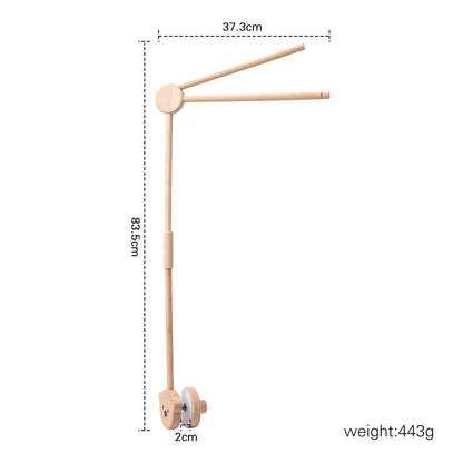 Revolving Music Box For Newborns Baby Crib Imitation Wood Color Hanging Rattle Baby Soothing Musical Toys 0-12 Months Baby Gift