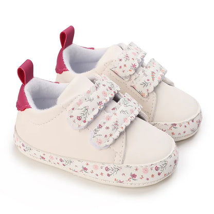 Classic Newborn Baby Shoes White Casual Shoes Boys Girls Shoes Fashion Sneakers Soft Sole Non-Slip Toddler Shoes First Walkers