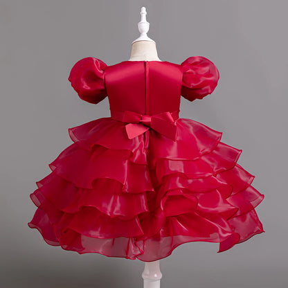 Children's Dress Children Princess Dresses Girl's Princess Pompadour Performance Party Dress