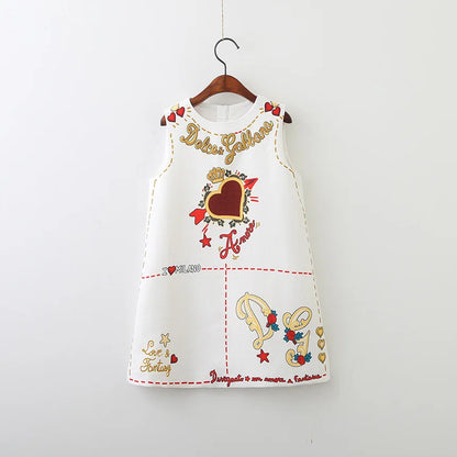 Young Children Vestidos De Fiesta Sleeveless Girls Summer Dresses Princess Girl Dresses European Style Wedding Girl Clothes