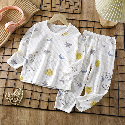 Summer toddler kids boys girls clothes sets for boys girls children clothing casual sports sets pyjamas sleeping pants
