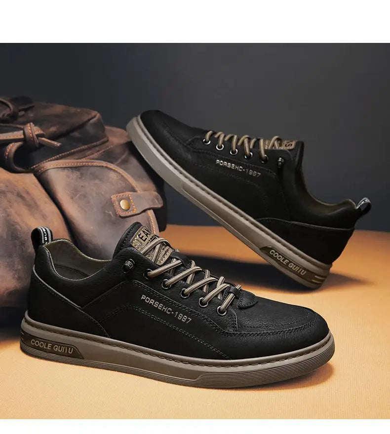 New Shoes for Men  Comfortable Flat Men's Casual Shoes Outdoor Wild Men's Sneakers High End Fashion One Pedal Dress Shoes Male