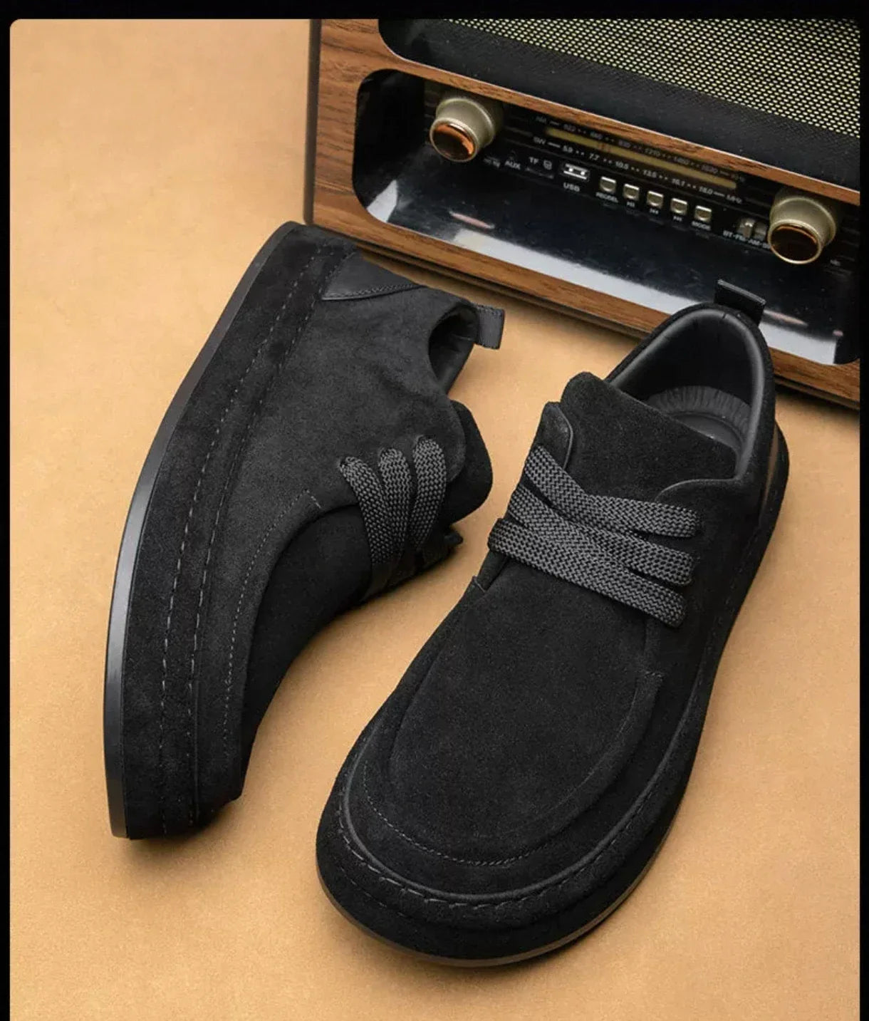 Men's Shoes Are Fashionable Brown Casual Shoes Made of Durable Suede Material Comfortable Walking Shoes Suitable for Daily Wear (Available)