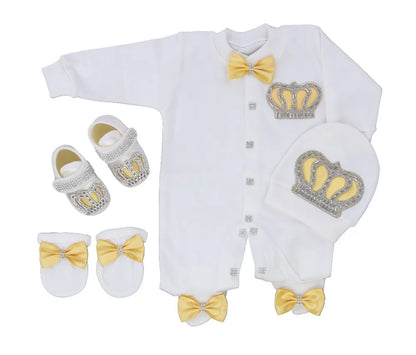 Newborn Boys Romper Clothes Formal Suit 4 Piece Vest Pants and Tie Dresswear Suit Set Welcome Home 40suyi days Celebrity outfit