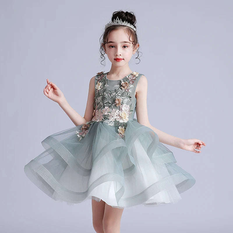 Girl Kid's Dress Party Dress Evening Dresses Casual Princess Summer Girls Lace Frock Children's Tutu Elegant Clothes