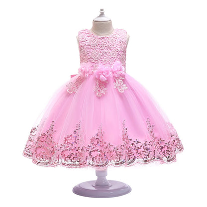 Girls Party Dresses 1st Birthday Baby Girl Princess Dress For Christening Flower White Wedding Dress Halloween Children Clothing
