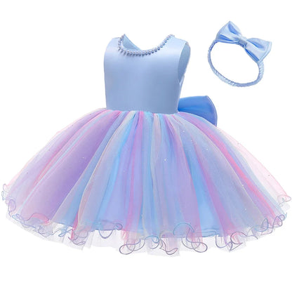 2024 Newborn Dress For Girls Kids Baptism Dresses Baby Girls 1st Birthday Wedding Princess Dress For Bridesmaids Infant Vestidos
