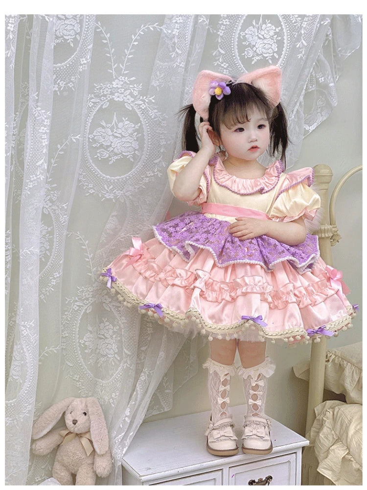 Spanish Girls Dress Baby Girls Party Dress for Kids Girl  Kids Dresses for Girls Prom Dresses Flower Girl Dresses for Weddings