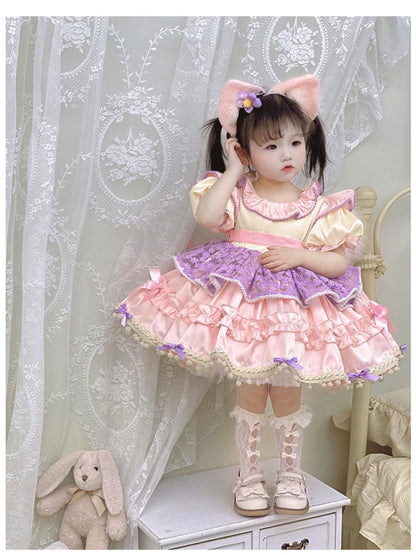Spanish Girls Dress Baby Girls Party Dress for Kids Girl  Kids Dresses for Girls Prom Dresses Flower Girl Dresses for Weddings