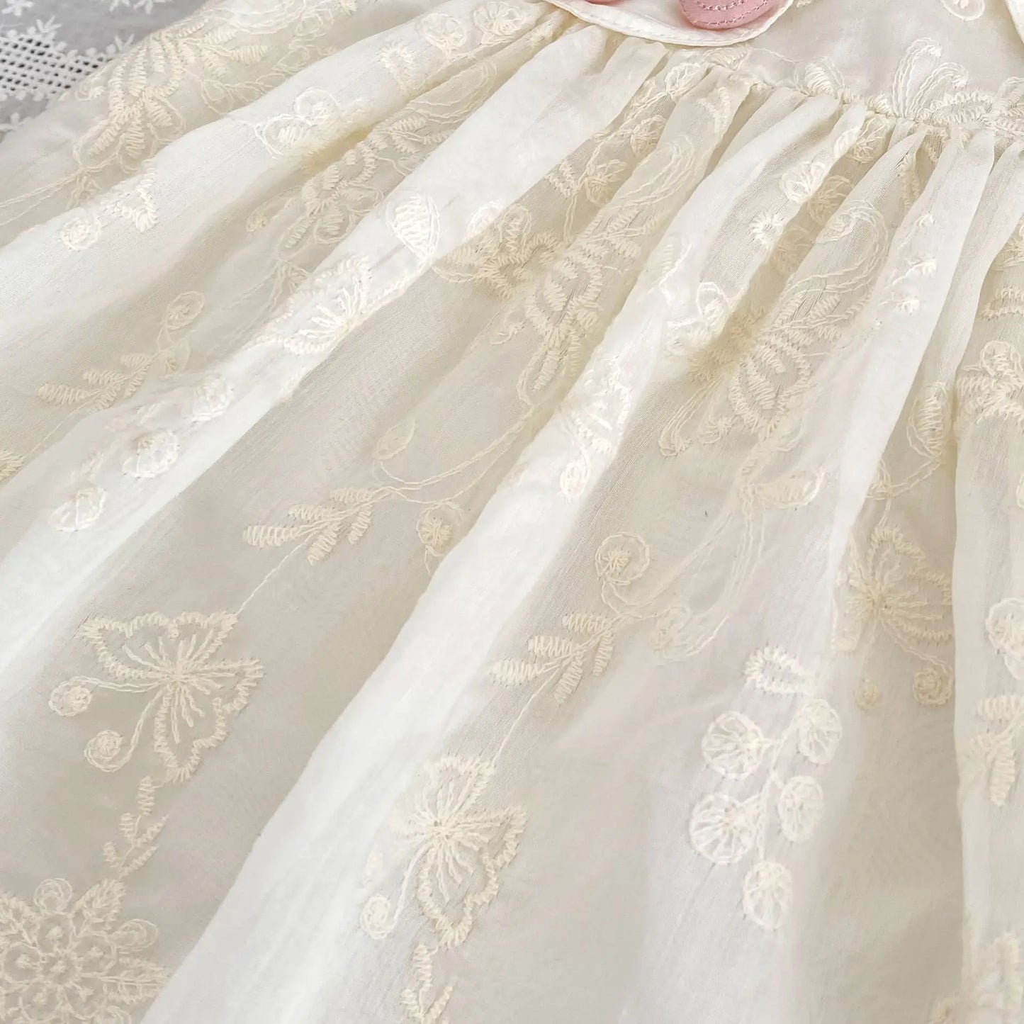 New Summer Dress for Girls, Sweet Flower Embroidered Princess Skirt, Lotus Leaf Edge Sleeveless Tank Top Skirt for Baby Girls