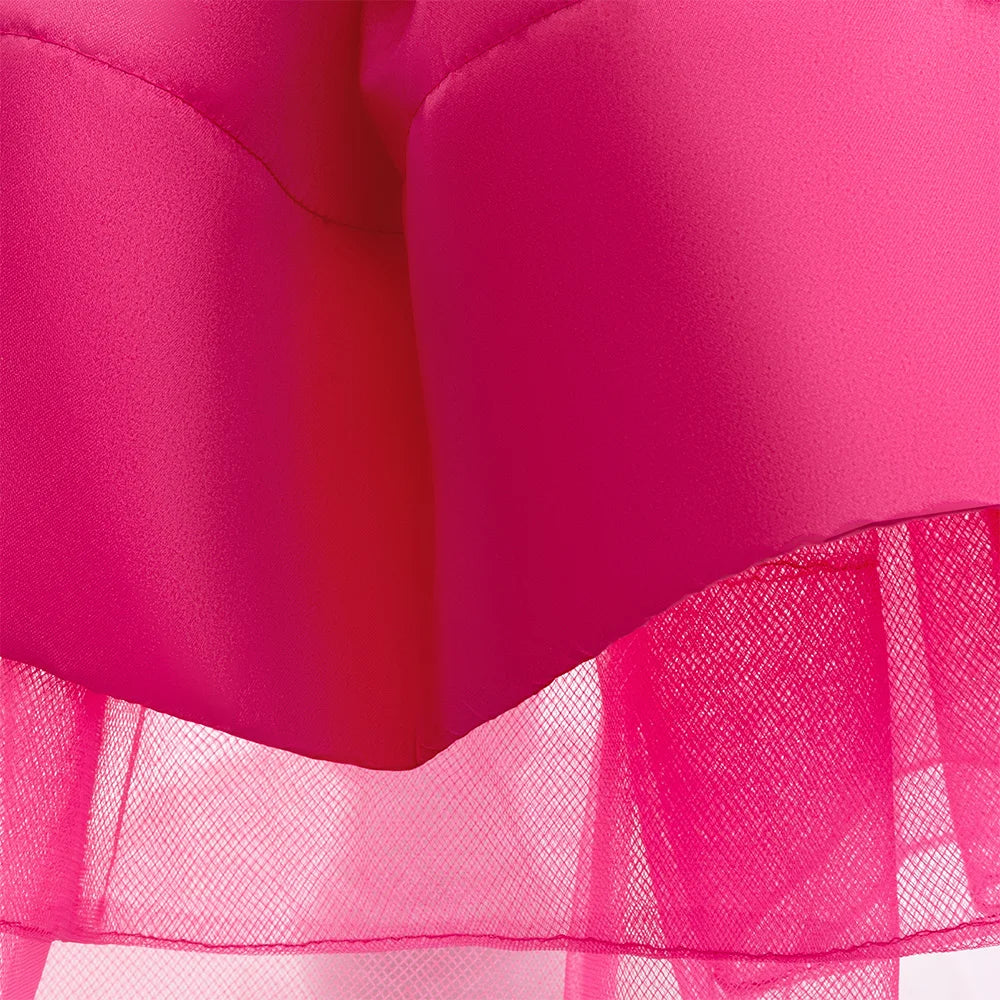 Fashion Big Bow Girls Party Dress Formal Pink Wedding Bridesmaid Birthday Princess Dresess for Girl Gala Christmas Kids Clothes