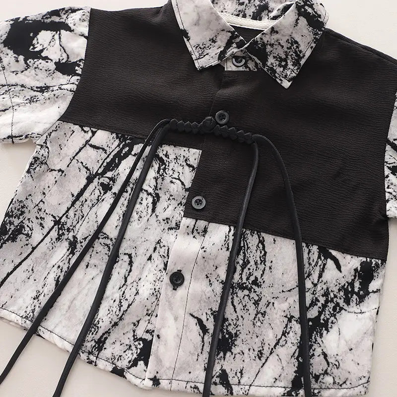 Summer Children Boys National style children's clothes shirt Shorts 2pcs/Set Toddler Fashion Clothing Tracksuit 1 2 3 4 5 Years