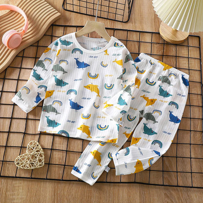 Summer toddler kids boys girls clothes sets for boys girls children clothing casual sports sets pyjamas sleeping pants