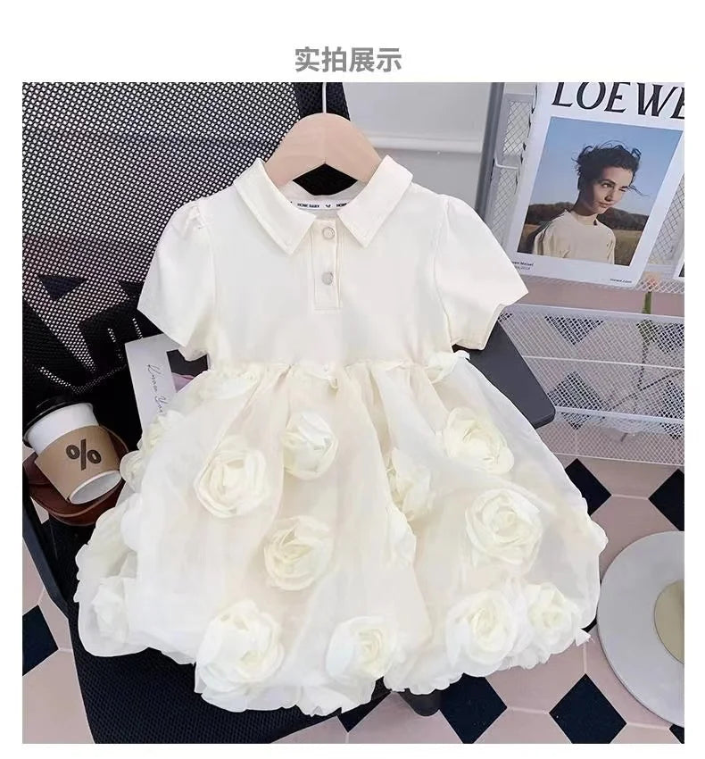 Girls Dresses Summer 2024 New Children Fashion Princess Dress For Baby Birthday Party Clothes Toddler Fashion Costume Kids 2-7Y