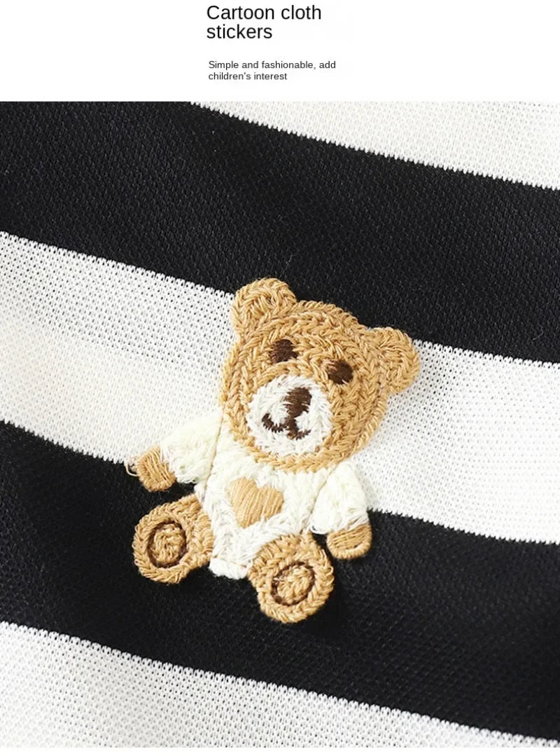 Summer Children Sets Boys Girls Short-sleeved Striped T-shirt +Shorts Set Babies Fashion Round Neck Tracksuits Kids Suits