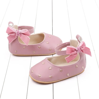 2025 New Baby Girl Shoes Cute Bowknot High Quality PU and TPR Sole Anti-slip Toddler Newborn 0-18 Months Prewalking Sandal