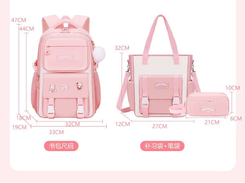 New Anti-splashing High-quality Middle High School Student Schoolbag Girls Large-capacity Burden-reducing Children's Backpack