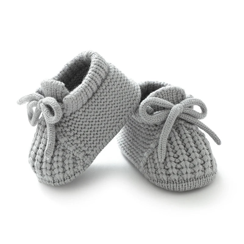 Newborn Baby Shoes Knitted Infant Boys Girls First Boots Fashion Solid Toddler Kid Bed Footwear 0-18M Warm Clothing Accessories