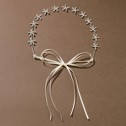 Headbands tiaras wedding accessories for women starfish shaped rhinestone hairbands fairy bride princess headwear hair jewelry