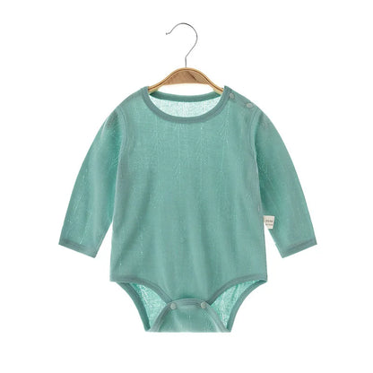 Newborn Girls Clothes 100% Cotton Baby Boy Bodysuit Long Sleeve Summer Birthday Infant Romper Solid Color Solid Baby Clothes
