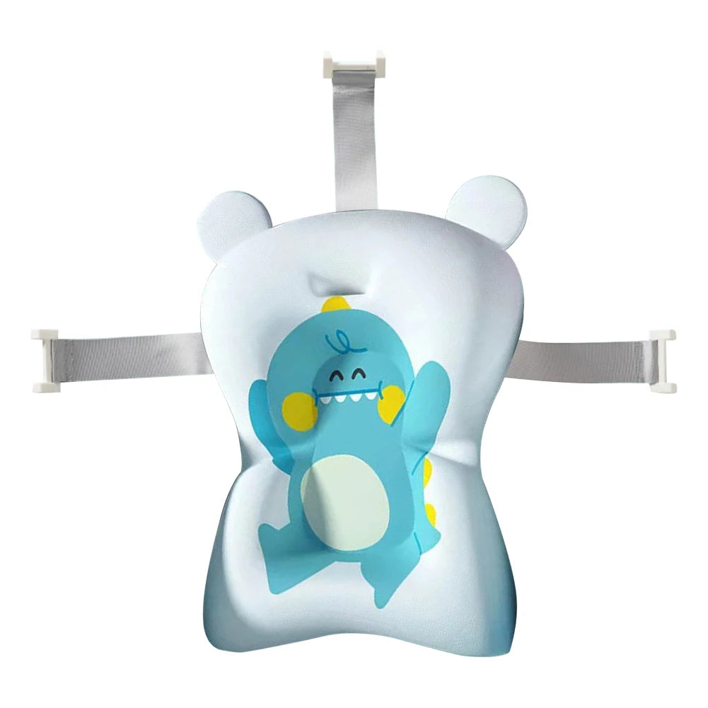 Newborn Baby Bath Cushion Seat Floating Newborn Shower Bath Mat Soft Provides Comfort and Support for Baby 0-12 Months