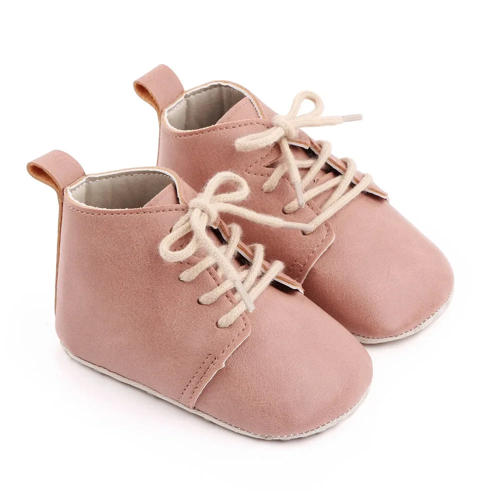 Newborn Baby Shoes Casual Baby Girl Boy PU Leather Infant Toddler Non Slip Soft Sole Sports Shoes First Walker Sneakers