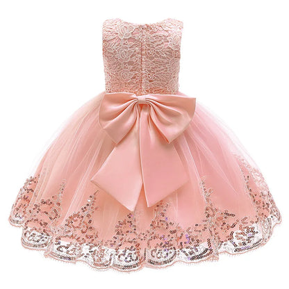 Girls Party Dresses 1st Birthday Baby Girl Princess Dress For Christening Flower White Wedding Dress Halloween Children Clothing