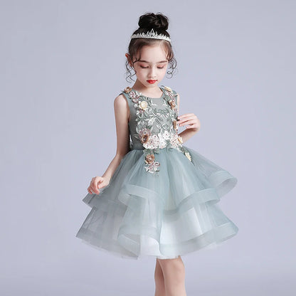 Girl Kid's Dress Party Dress Evening Dresses Casual Princess Summer Girls Lace Frock Children's Tutu Elegant Clothes