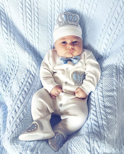 Newborn Boys Romper Clothes Formal Suit 4 Piece Vest Pants and Tie Dresswear Suit Set Welcome Home 40suyi days Celebrity outfit
