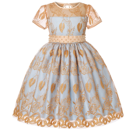 2025 Foreign Trade New Dress dress girl dress flower children Shaggy dress girl dress festival clothing ins