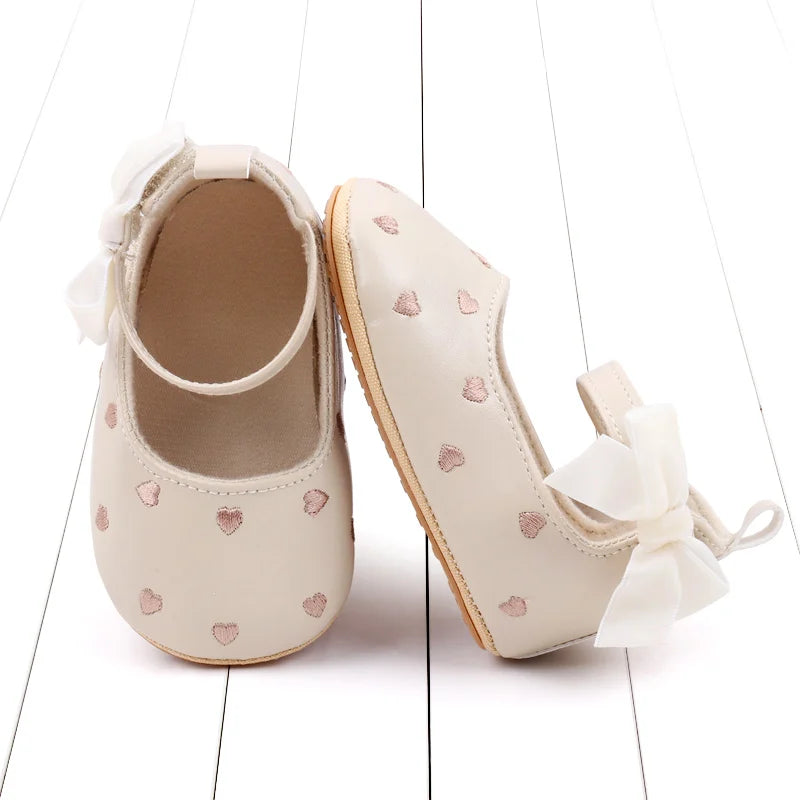 2025 New Baby Girl Shoes Cute Bowknot High Quality PU and TPR Sole Anti-slip Toddler Newborn 0-18 Months Prewalking Sandal