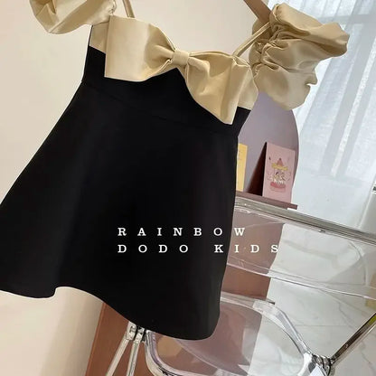 New Girls Summer Dress Fashion Bow Birthday Party Princess Dresses Clothing