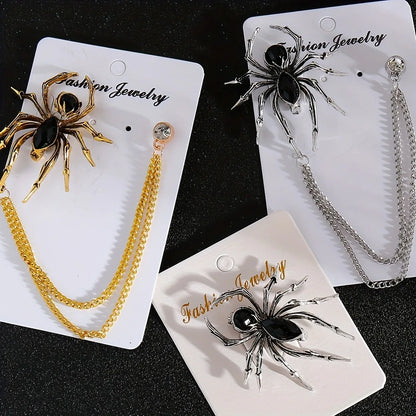 New men's personalized suit accessories brooch, European and American fashion versatile, animal shaped, niche spider