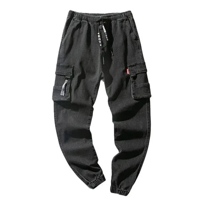 Men Joggers Cargo Denim Pants Baggy Harem Japanese Streetwear Styke Male Ankle Harajuku Casual Hip Hop Jeans Trousers Men