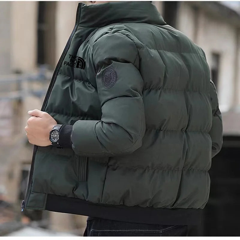 Winter Jacket Men Stand Collar Warm Down Jacket Street Fashion Casual Brand Men's Parka North Coat (Stock)