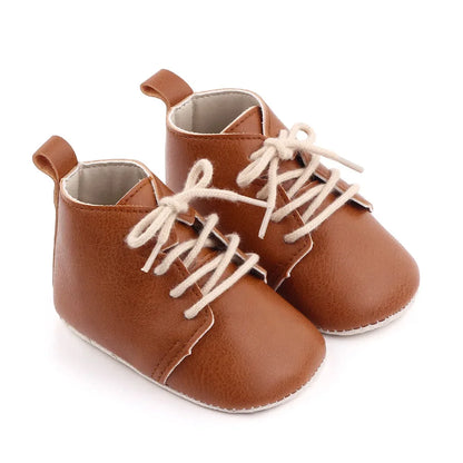 Newborn Baby Shoes Casual Baby Girl Boy PU Leather Infant Toddler Non Slip Soft Sole Sports Shoes First Walker Sneakers