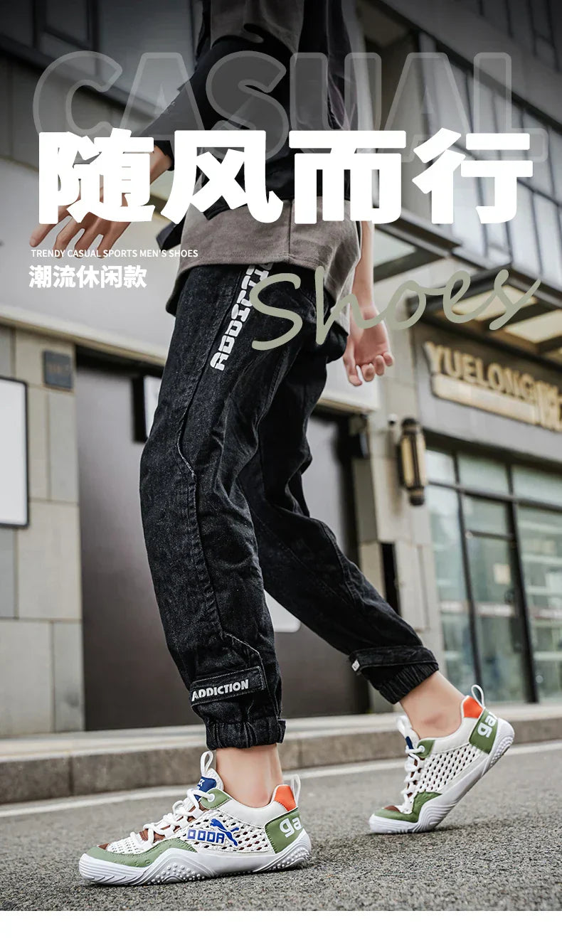 Shoes For Men Mesh Sneakers Summer Casual Breathable Sports Outdoor Hiking Tennis Running Designer Luxury Platform Loafers   (Available)