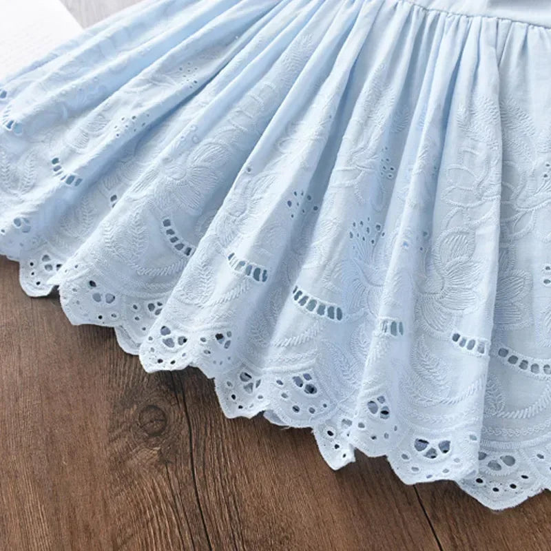 Baby Girls' Elegant Dresses 2024 New Summer Kids Party Costumes Girl Floral Princess Outfits Children Vestidos Clothing