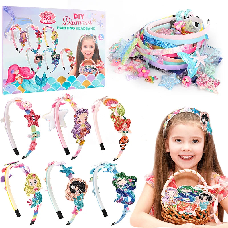 Hair Accessories for Girls-Arts and Crafts Gift DIY Headband Making Kit Gifts Headband Making Kit for Girls - Make Your Own Fash