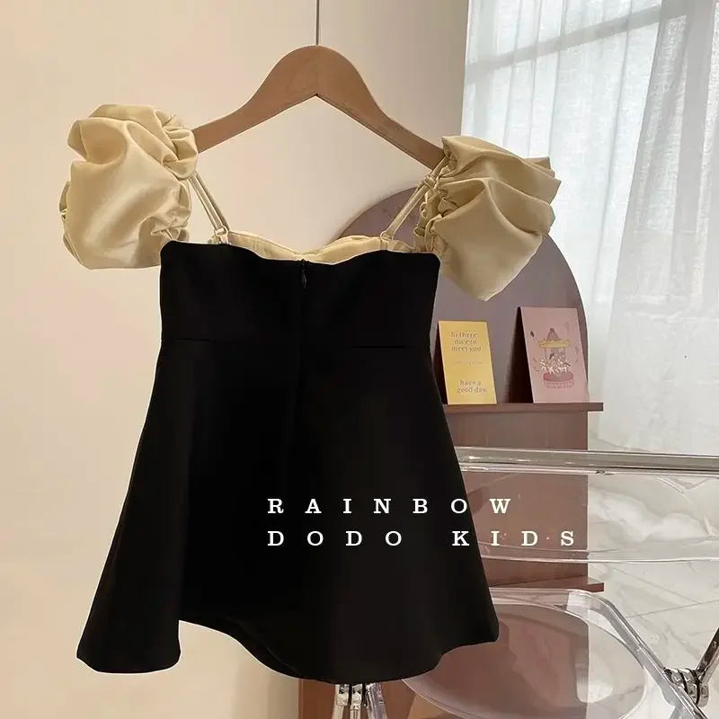 New Girls Summer Dress Fashion Bow Birthday Party Princess Dresses Clothing