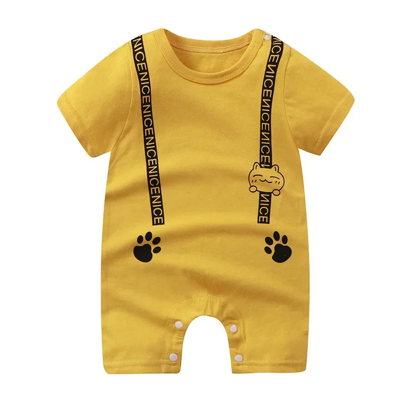 Newborn Baby Boy Clothes Bodysuit For Newborns Summer Romper Baby Girls Clothes Cotton Short Sleeved Jumpsuit