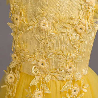 Elegant Girl Party Dresses For Children Embroidery Teenage Princess Dress Wedding Formal Evening Prom Kids Gown Holiday Costume