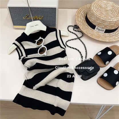 New Summer Kids Dresses for Girls Pure Color All-match Lace Girls  Short-sleeved Dress Baby Princess Dress Girls Clothes