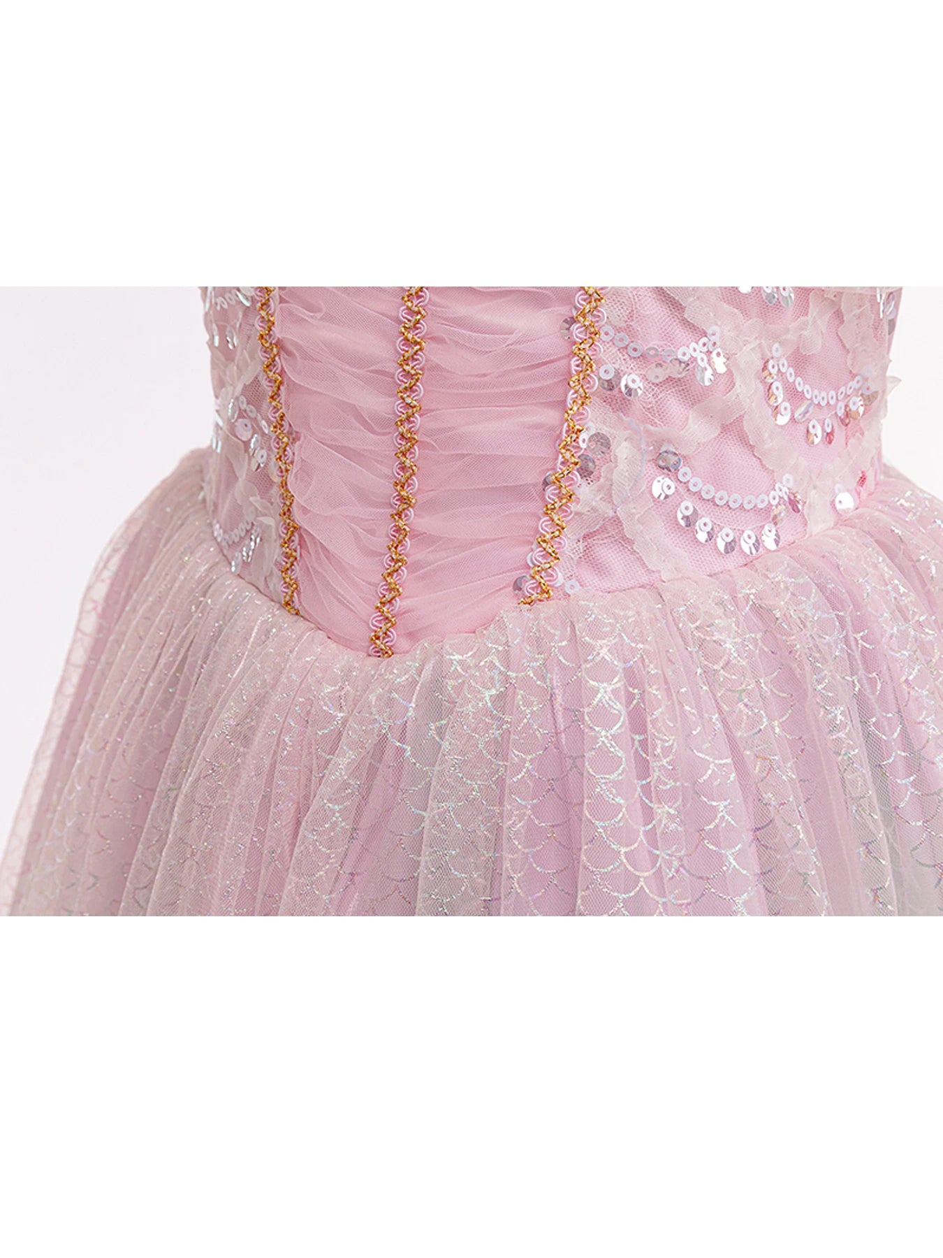 Kids Fall Dresses For Party Outfit Girl Princess Dress Costume Christmas Halloween Fancy Party Dress Sequined Splicing Mesh