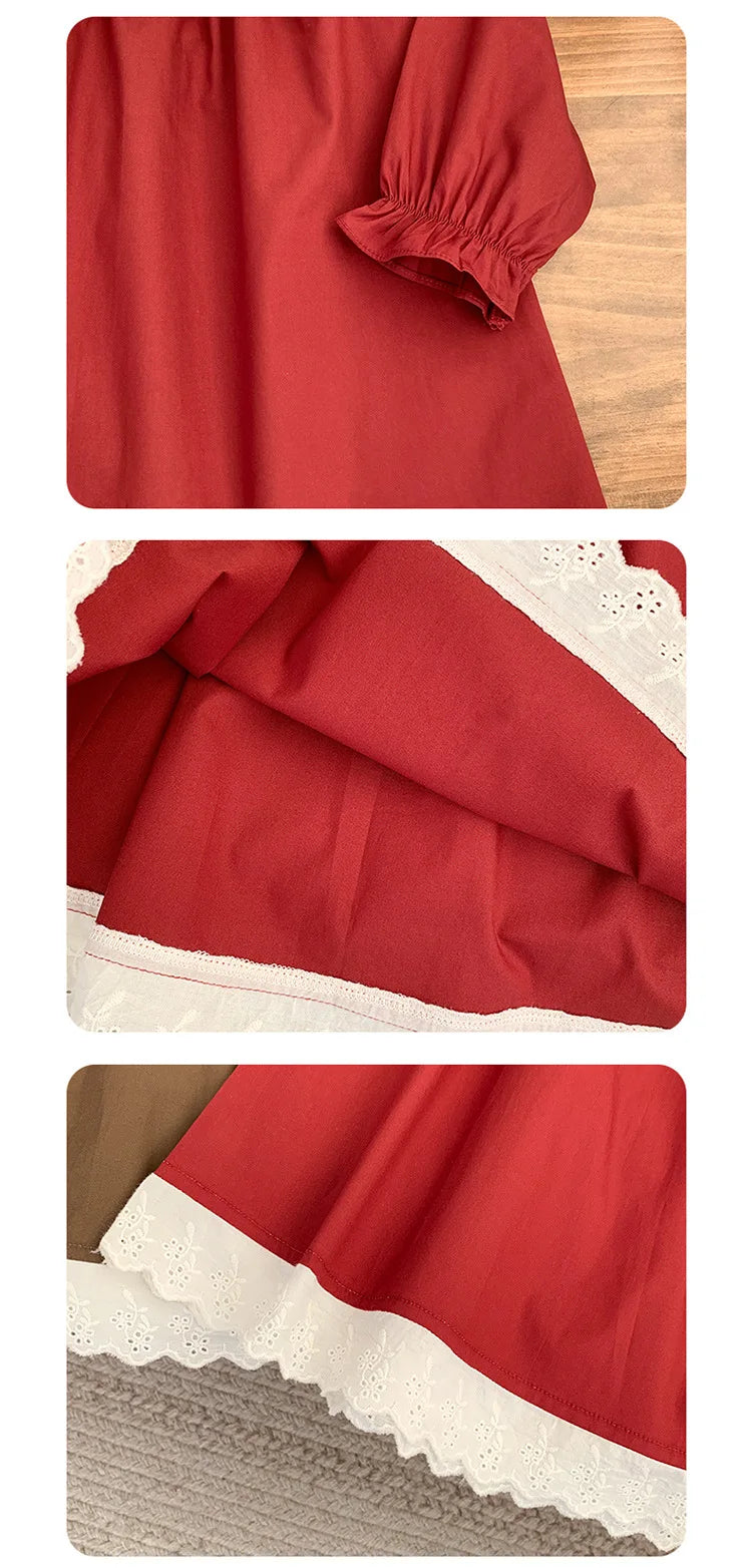 Girls' Dress Spring and Autumn 2025 New Children's Foreign Spring Dress Long Sleeve Skirt Spring Girl Princess Dress