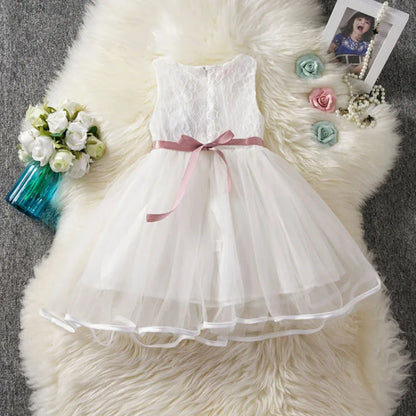 Baby Girl Summer Dress Children Fashion Wedding Clothes Flower Birthday Party Princess Evening Dresses For Kids 0 To 5 Years