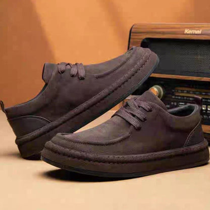 Men's Shoes Are Fashionable Brown Casual Shoes Made of Durable Suede Material Comfortable Walking Shoes Suitable for Daily Wear (Available)
