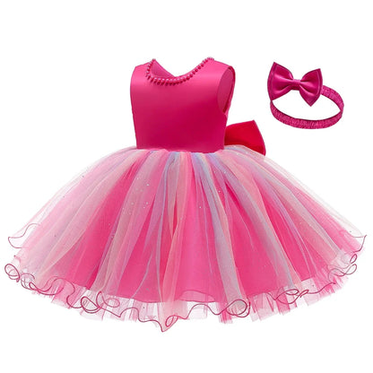 2024 Newborn Dress For Girls Kids Baptism Dresses Baby Girls 1st Birthday Wedding Princess Dress For Bridesmaids Infant Vestidos