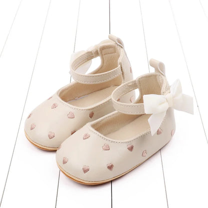 2025 New Baby Girl Shoes Cute Bowknot High Quality PU and TPR Sole Anti-slip Toddler Newborn 0-18 Months Prewalking Sandal